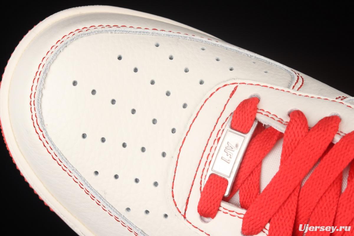 Undefeated x NIKE Air Force 1o07 Low low-top casual board shoes UN1315-801co-branded in white and red