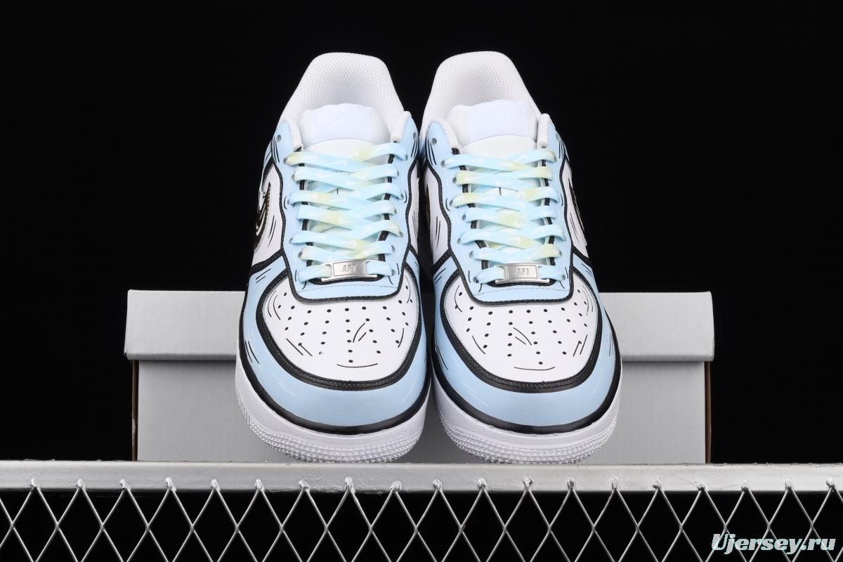 NIKE Air Force 11607 Low two-dimensional theme ice and snow strange color matching low-top casual board shoes CW2288-212