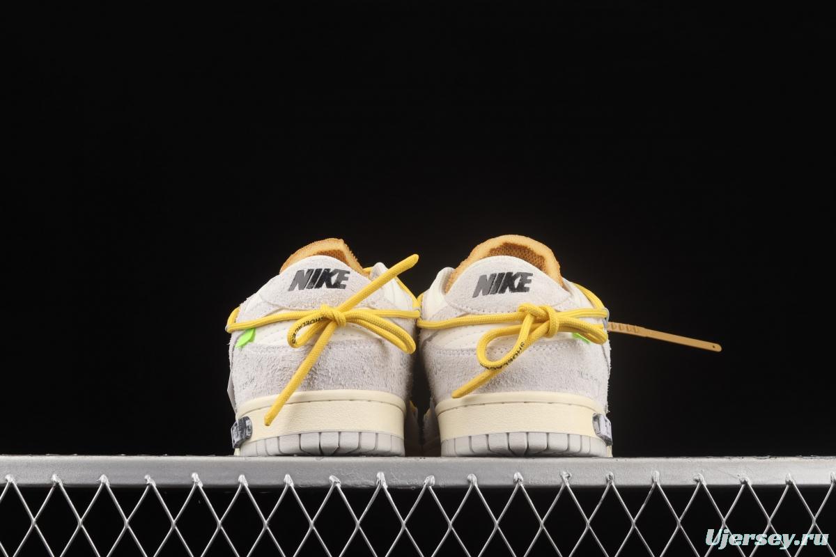 OFF-White x NIKE DUNK Low OW SB buckle rebound fashion casual board shoes DJ0950-109