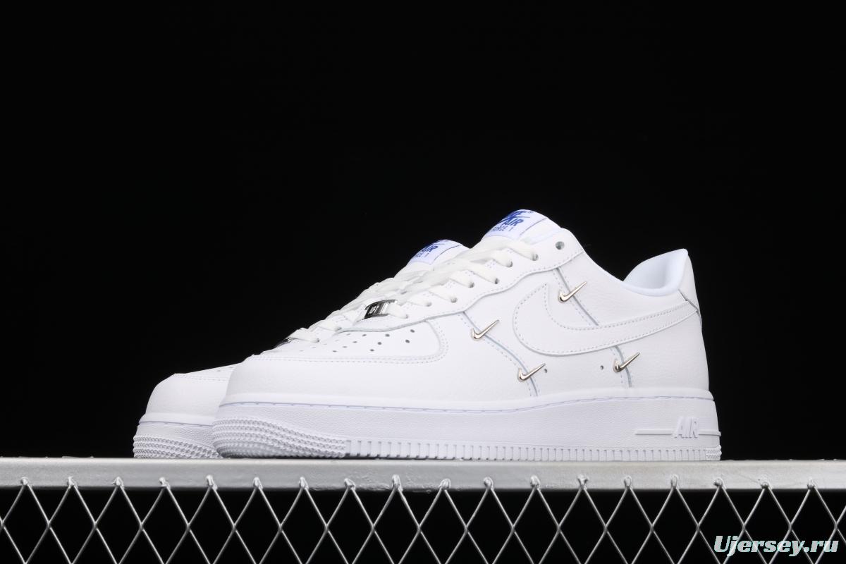 NIKE Air Force 11607 Low All white joint name small silver hook low-top casual board shoes CT1990-100