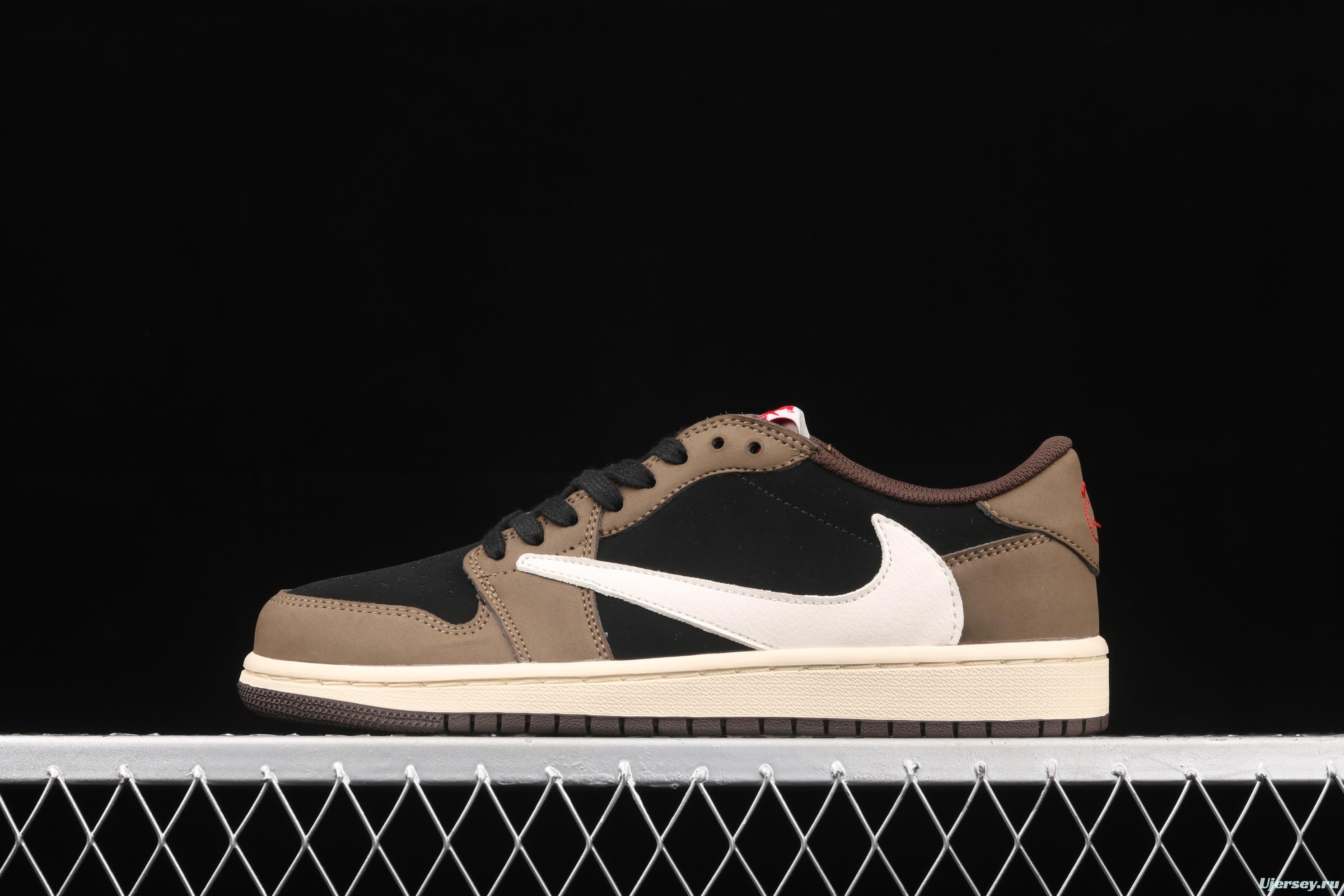 Travis Scott x Air Jordan 1 Low inverted low top basketball shoes CQ4277-001