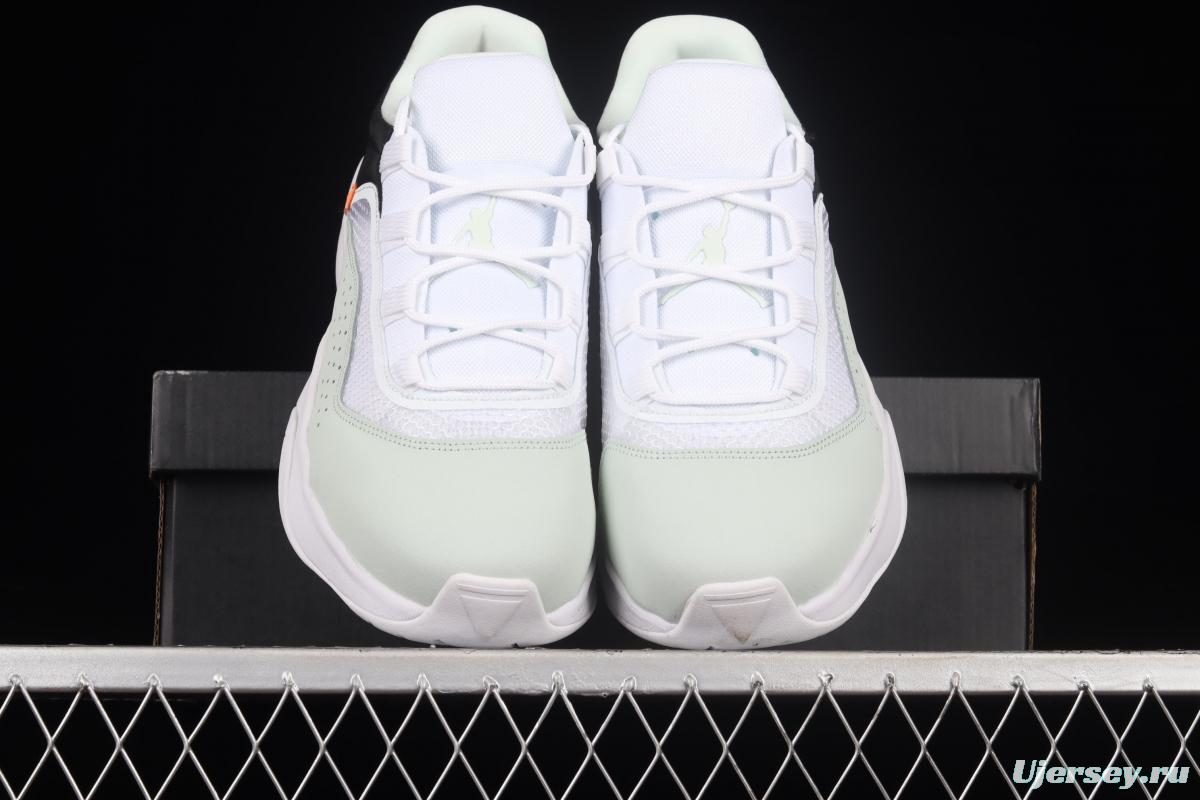 Air Jordan 11 CMFT Low 1 white, black and green low-side anti-skid shock absorber basketball shoes CW0784-300