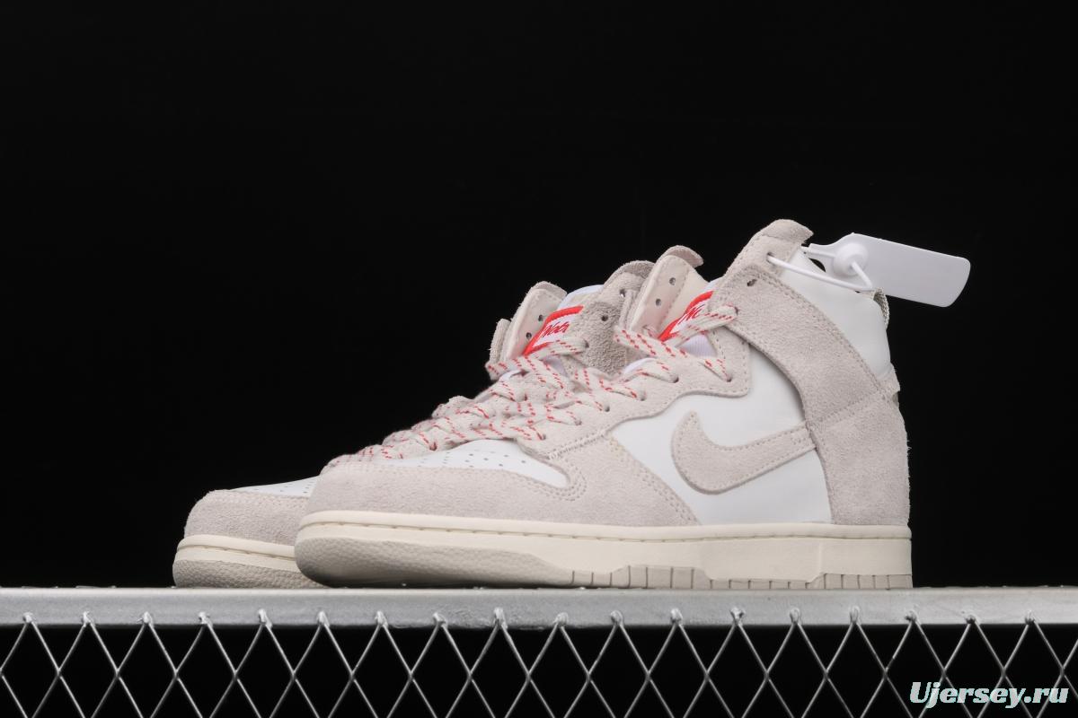 NIKE SB DUNK Hight Strawberry Cough Cream White High Top Leisure Sports Skateboard shoes CW3092-100