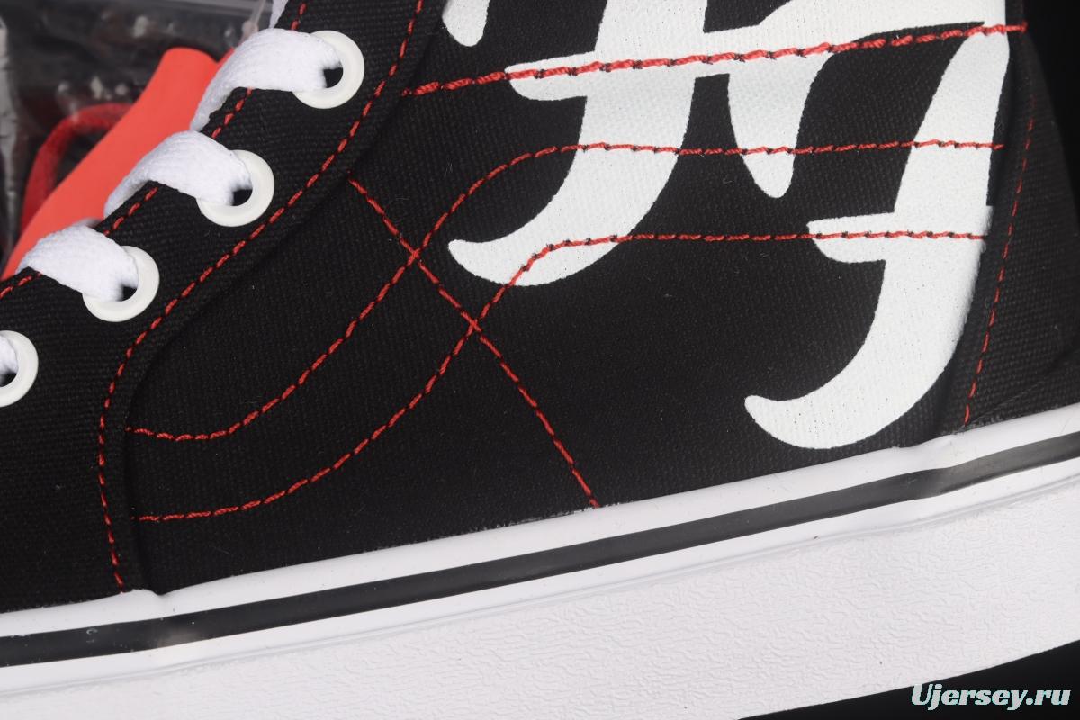 Vans Sk8-Hi Black Samurai Spitfire fighter co-named high-top skateboard shoes VN0A4U3C2GB
