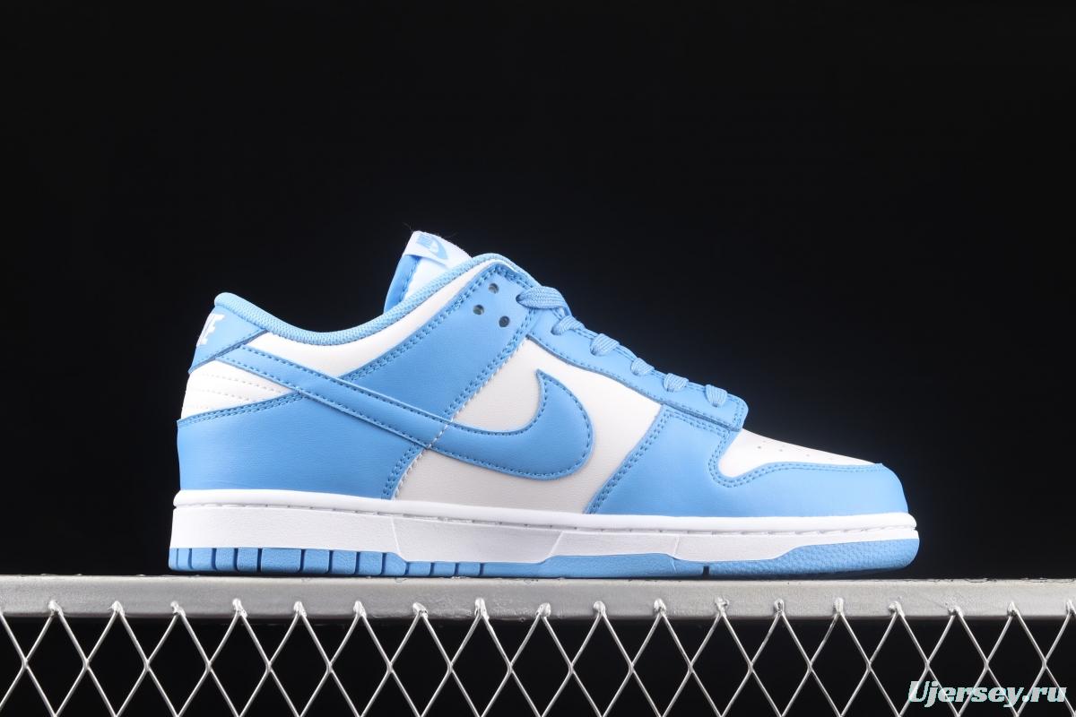 NIKE DUNK Low University Blue White Blue North Carolina White Blue Slam Dunk Series low side Leisure Sports Skateboard shoes DD1391-102