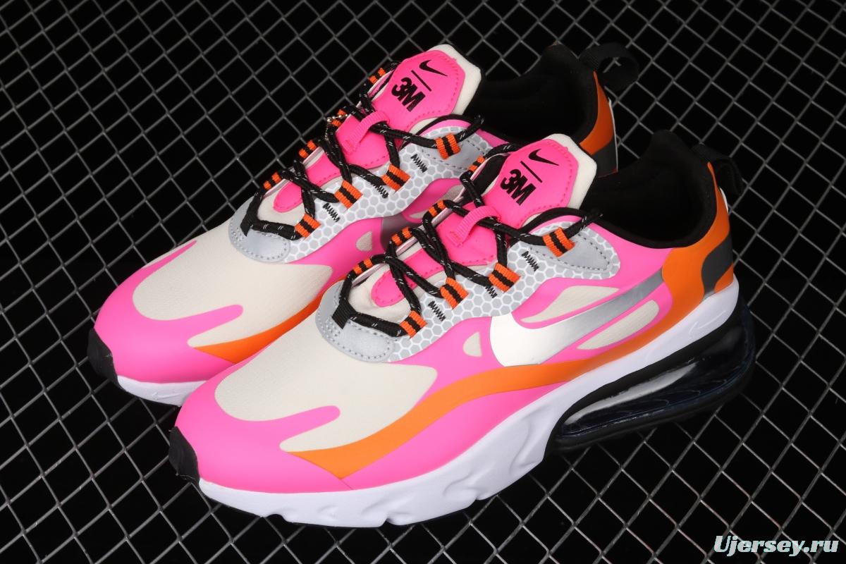 NIKE Air Max 270React new high-frequency mesh hollowing out function half-palm air cushion running shoes CT1834-100