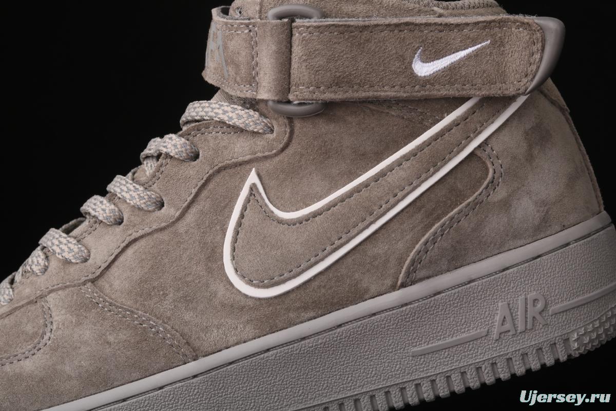 NIKE Air Force 11607 Mid Space Ash 3M reflective casual board shoes AA1118-003