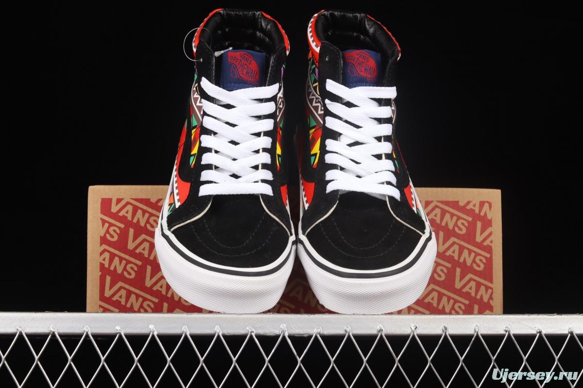 Vans Sk8-Hi Dx Moroccan style theme series high top leisure sports shoes VN0A38GFUQ1