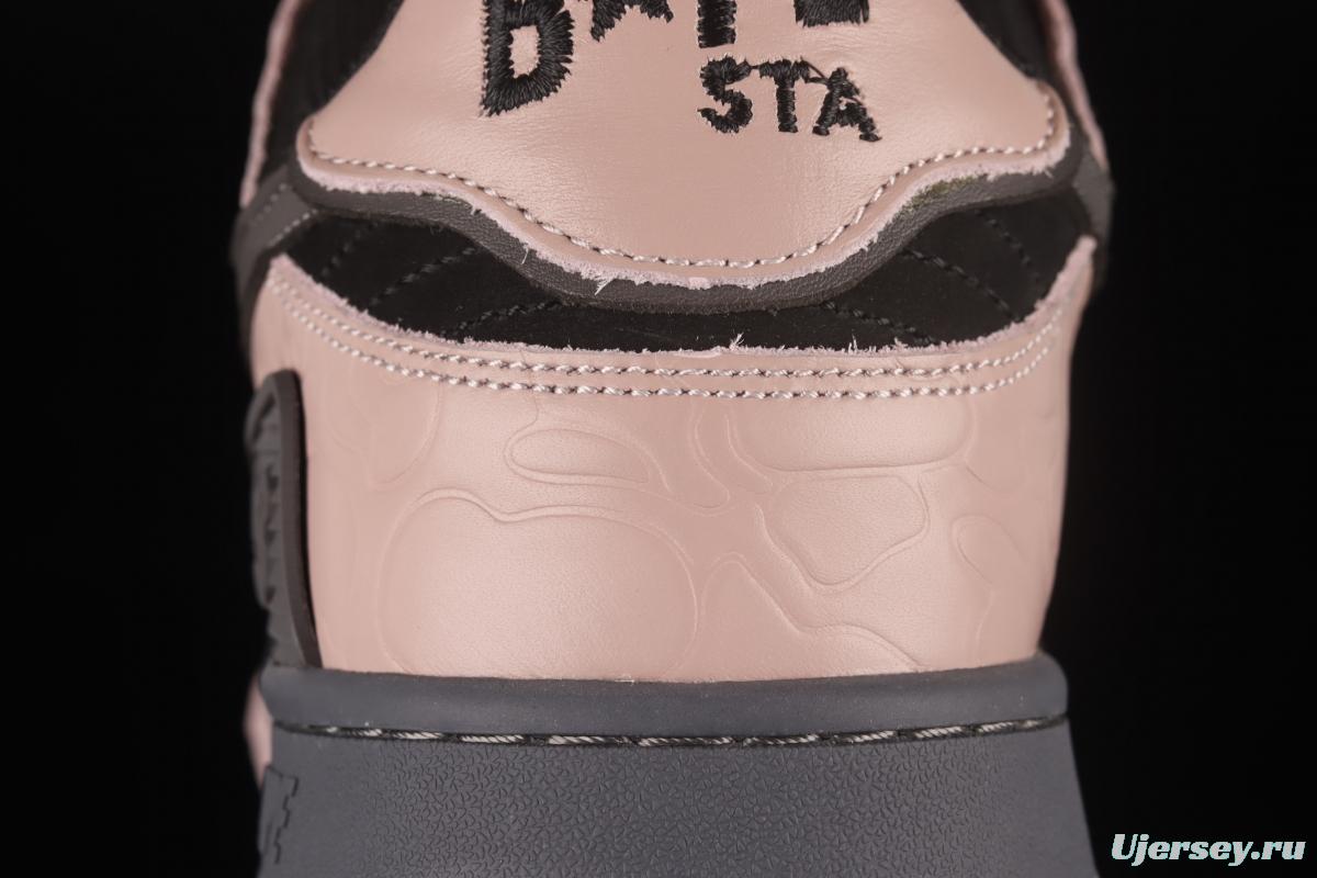 Human MAdidase Bape Sta Sk8 To Nigo trend godfather Nigo brand ape head classic skateboard shoes leisure sports board shoes 1G801009I black powder