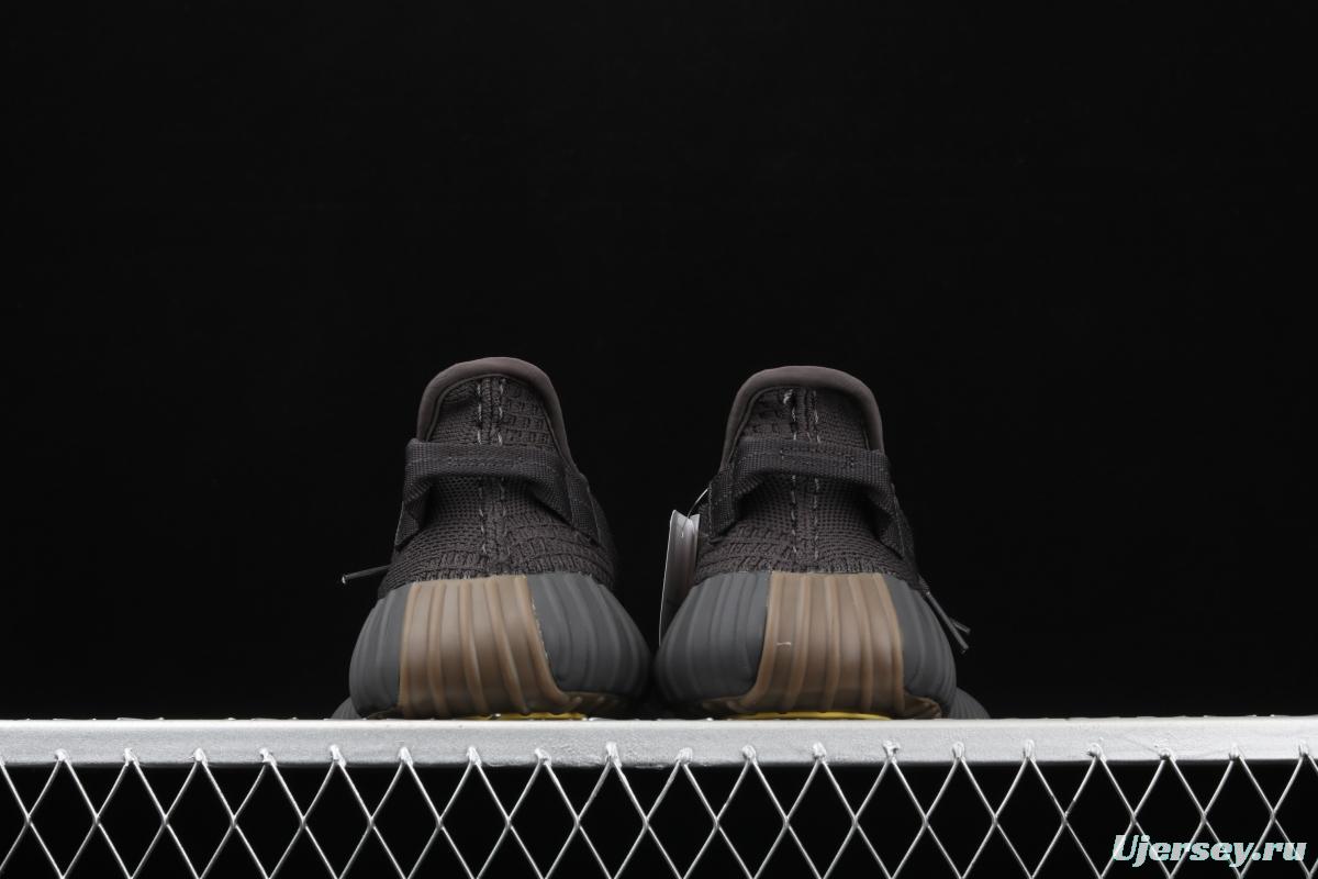 Adidas Yeezy Boost 350V2 Cinder FY2903 Darth Coconut 350 second generation hollowed-out side transparent rubber black angel color