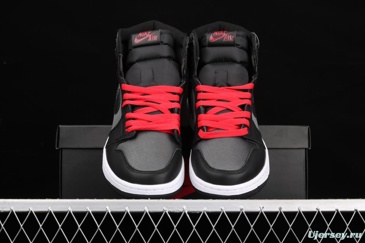 Air Jordan 1 Retro High OG black and red silk high top basketball shoes 555088-060