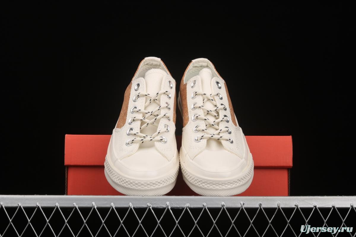 Converse 1970's Converse new cork color textile spliced low-top casual board shoes 170855C