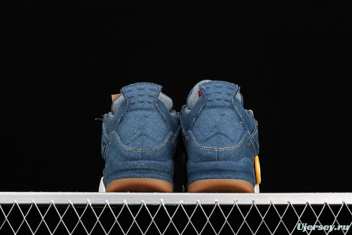 Levi's x Air Jordan 4 Denim Reeves co-signed cowboy blue AO2571-401