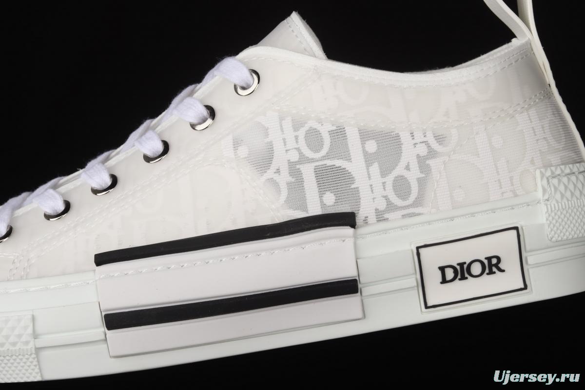 Authentic Dior B23 Oblique low Top Sneakers Dior CD ghosting low upper board shoes 3SH118YJR 063 White