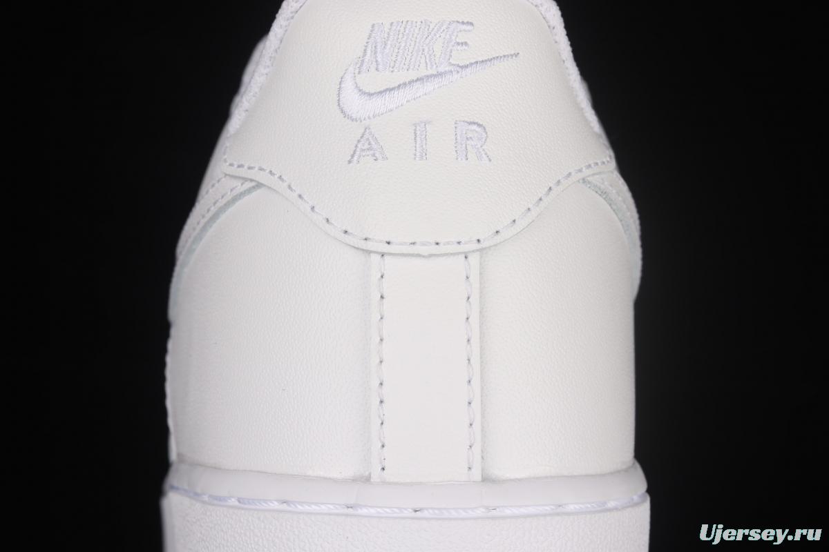 NIKE Air Force 1o07 Low raw rubber all-white low-top casual board shoes DJ2739-100