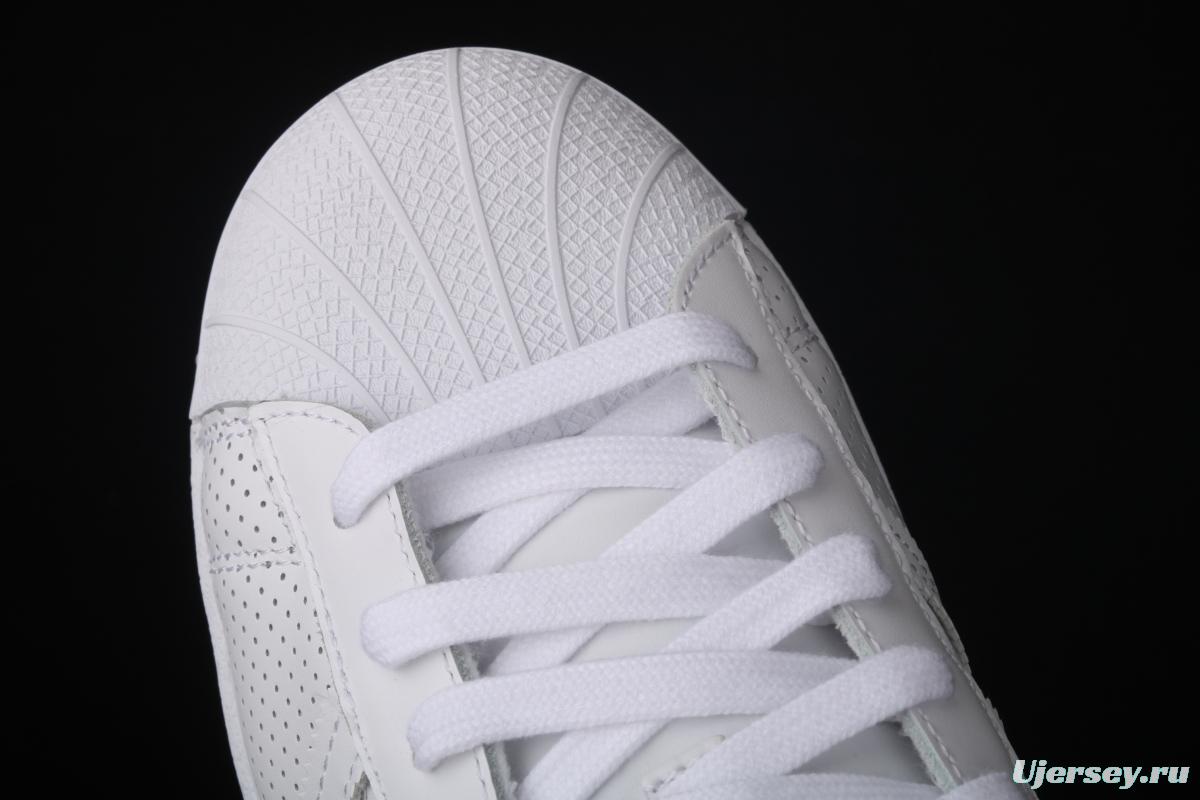 Adidas Superstar FV3445 shell head 50th anniversary limited all-white punching sports leisure board shoes