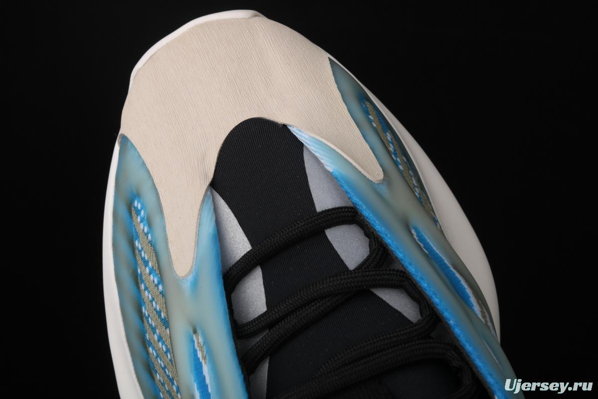 Adidas Yeezy 700V3 Azael G54850 Kanye Coconut 700V3 profiled blue and white luminous running shoes