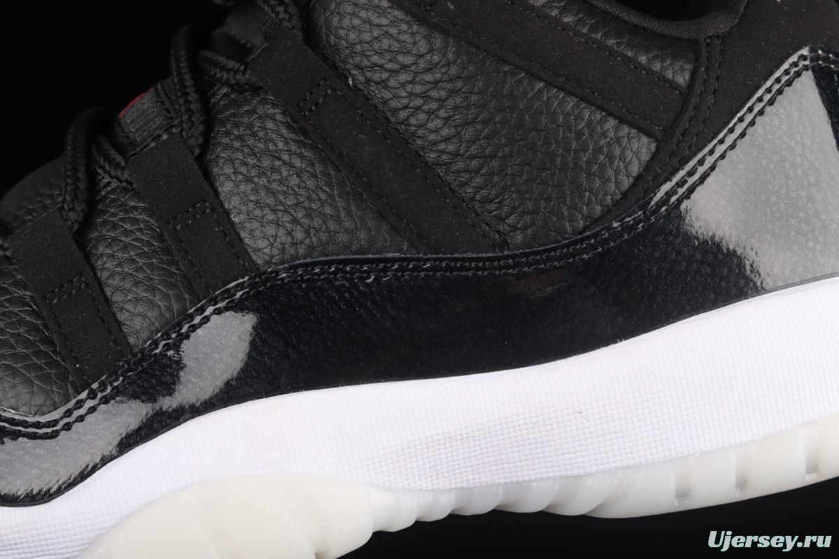 Air Jordan 11 Retro Low 72-10 1 low-help big devil sports culture basketball shoes AV2187-001