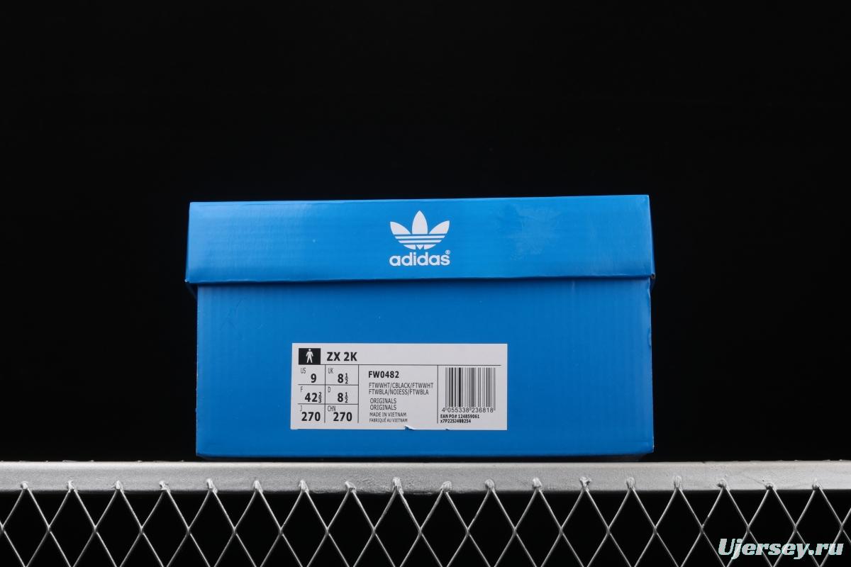 Adidas ZX 2K Boost FW0482 2020 summer new clover popcorn vintage running shoes