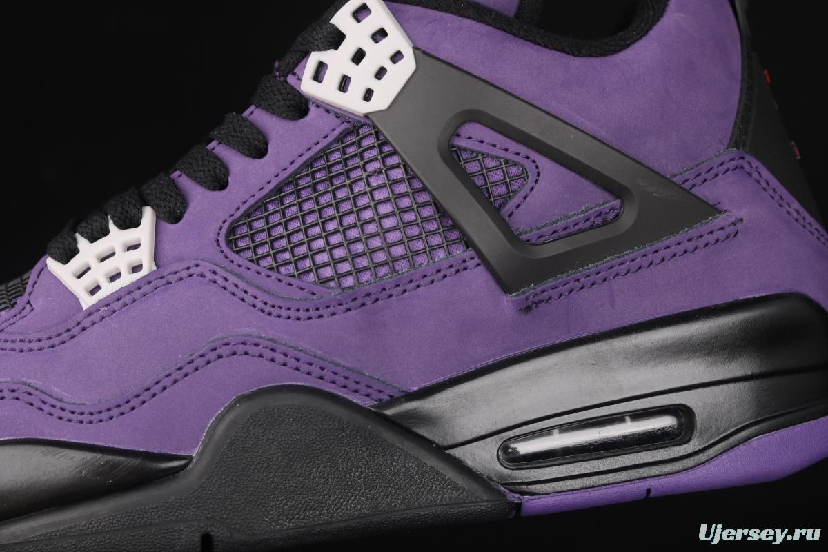 Air Jordan 4 Retro suede black purple 308497-408