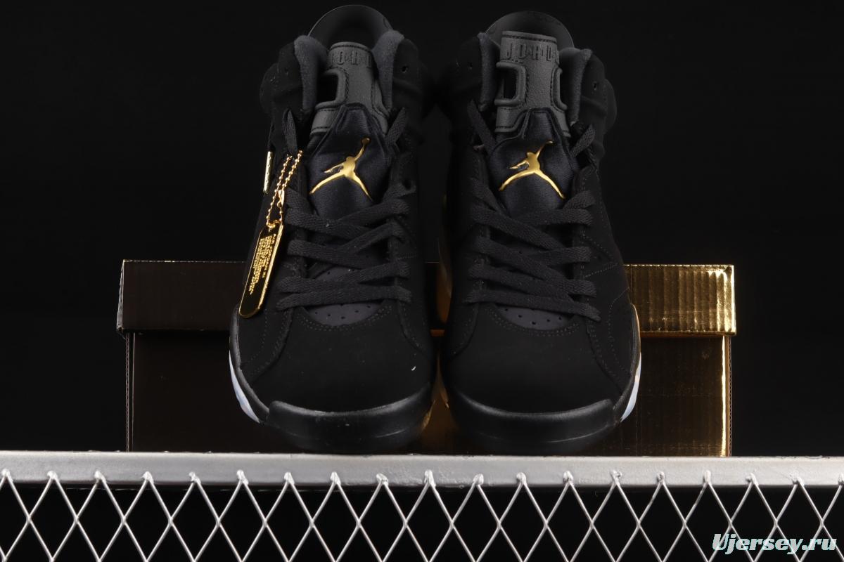 Air Jordan 6 DMP black gold men's cultural basketball shoes CT4954-007