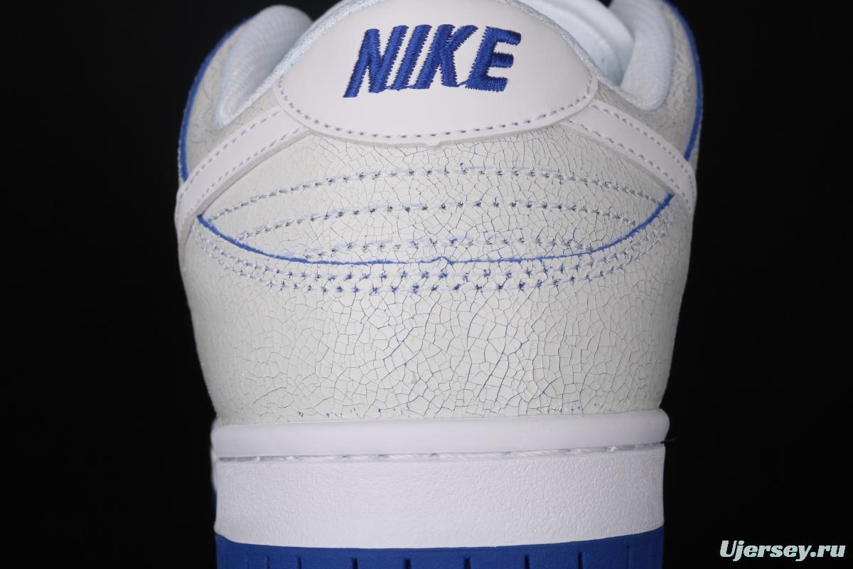 NIKE SB DUNK Low Pro Magnolia QQ crack ice blue blue porcelain sports skateboard shoes CJ6884-100