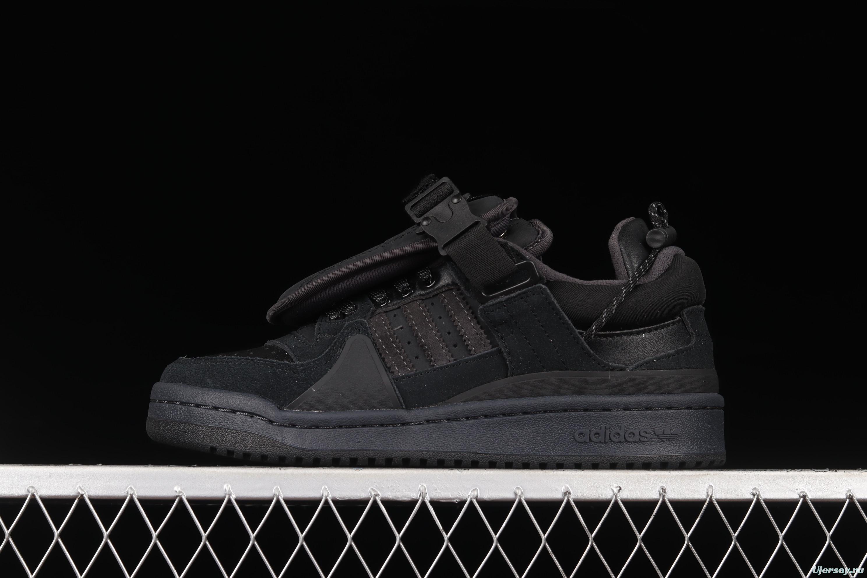 Adidas BAdidas Bunny Forum 84 Low GW5021 black rabbit Velcro popular single classic vintage basketball shoes