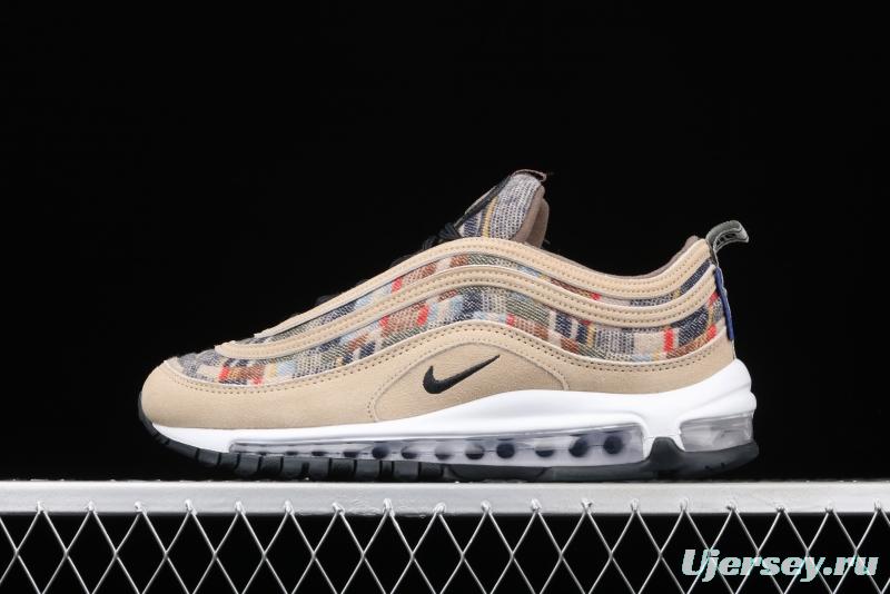 NIKE Air Max 97 brown color matching bullet air cushion running shoes DC3494-991