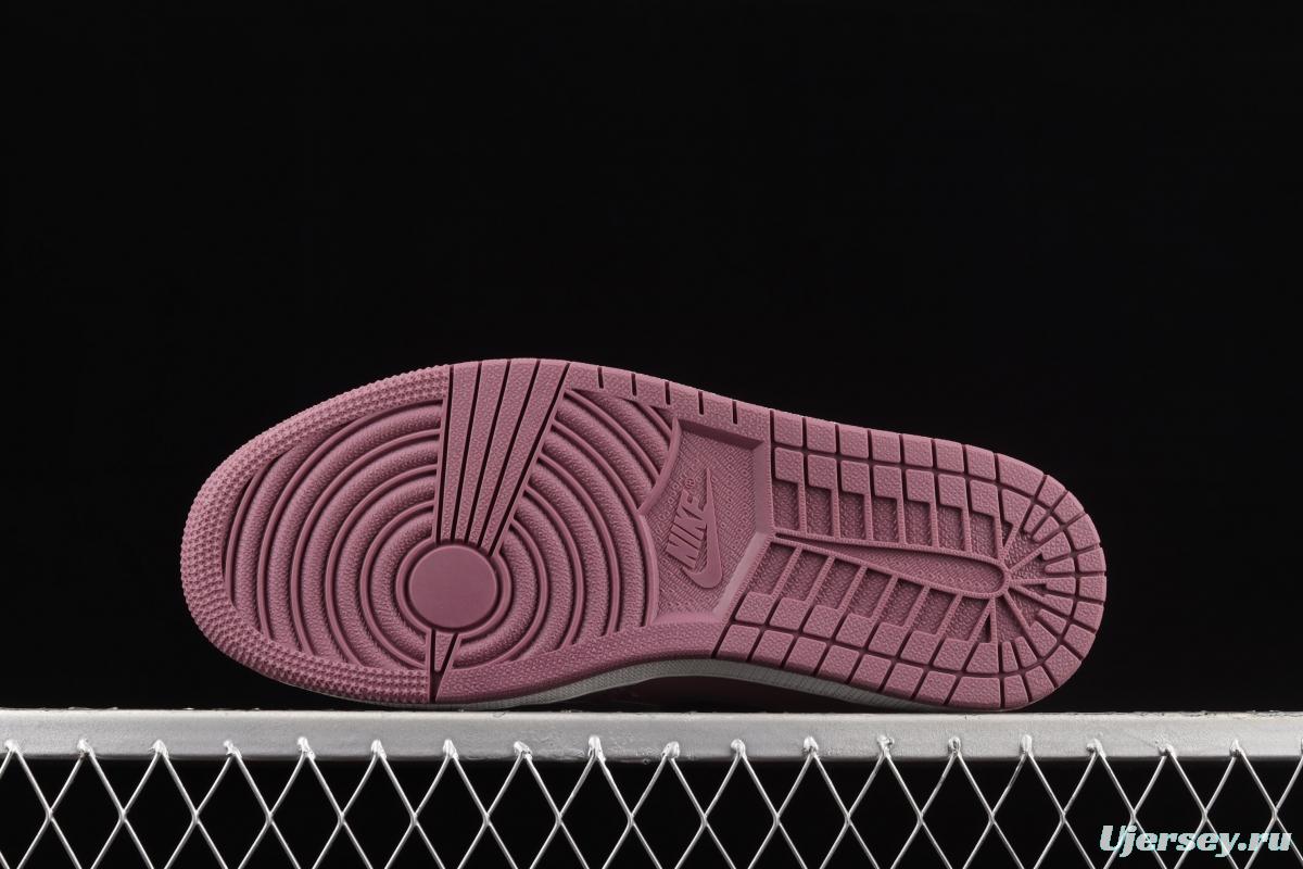 Air Jordan 1 Low Magenta magenta black low gang culture leisure sports board shoes DC7268-500