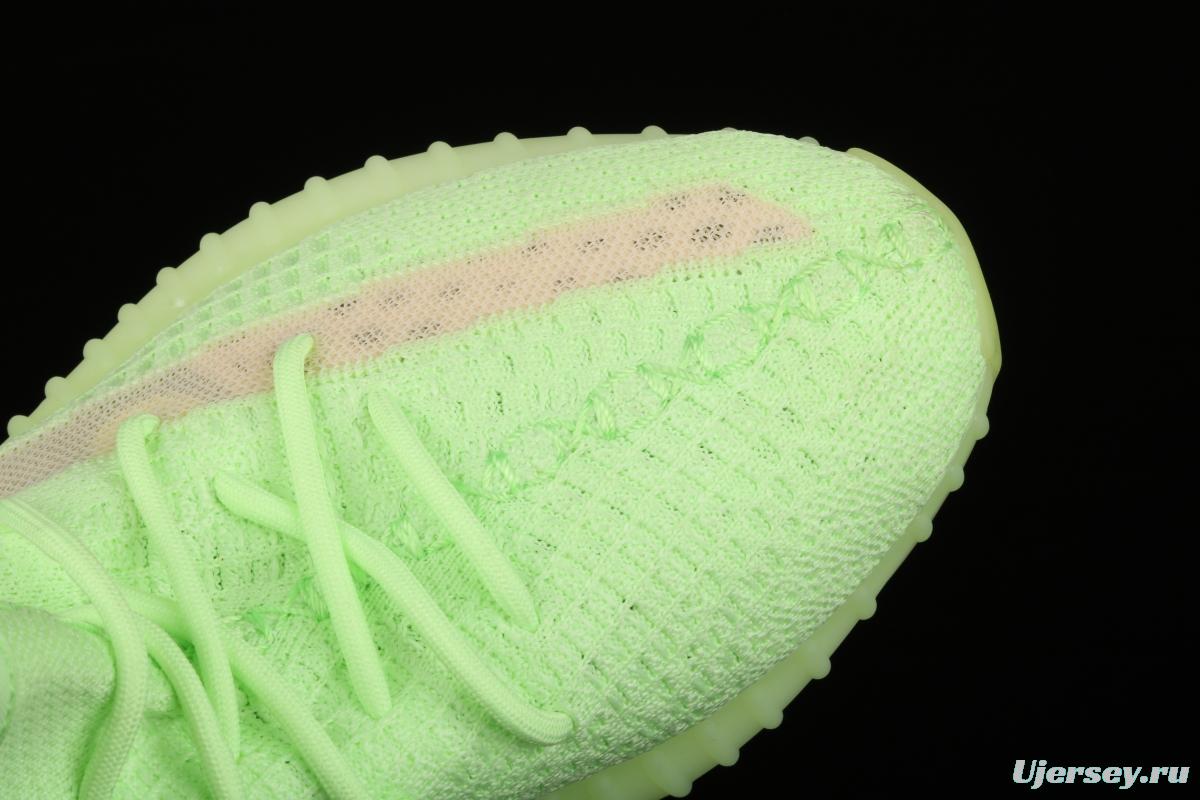 Adidas Yeezy 350 Boost V2 Gid EH5360 Darth Coconut 350 second generation luminous green color matching