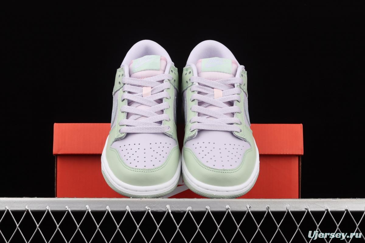 NIKE SB DUNK Low Prm white light purple color SB buckle rebound fashion leisure board shoes DD1503-600