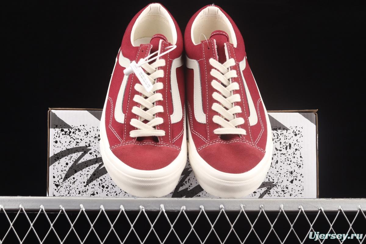 Vans Vault OG Style 36 Lx Vance high-end retro suede canvas spliced low-top shoes VN0A4BVE9X7