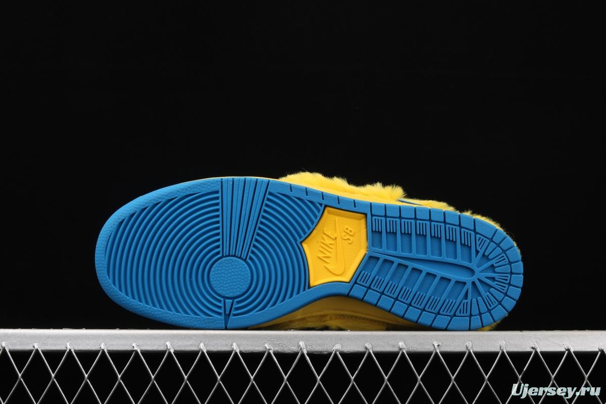 Grateful DeAdidas x NIKE SB DUNK Low Yellow Bear joint style yellow and blue bear sports skateboard shoes CJ5378-700