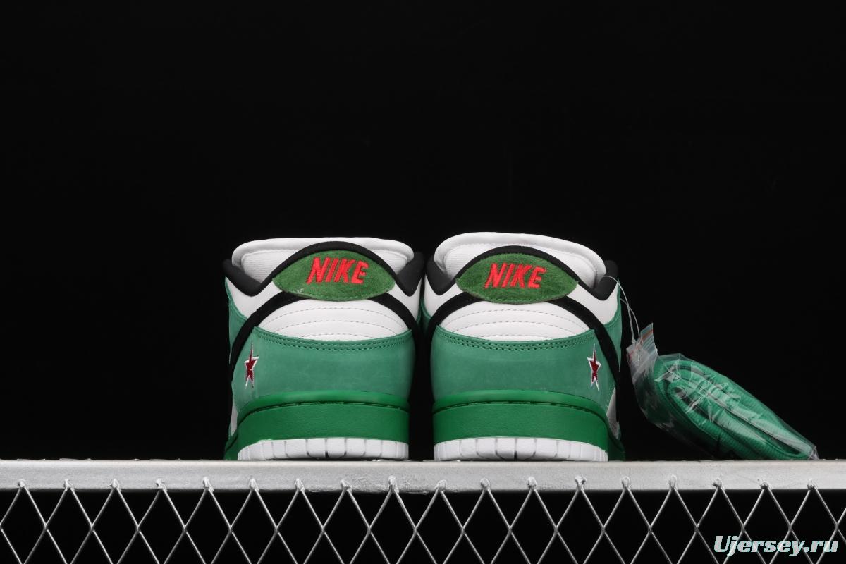 NIKE DUNK SB LoW Heineken Heineken over-limit low-top sports and leisure board shoes 304292-302