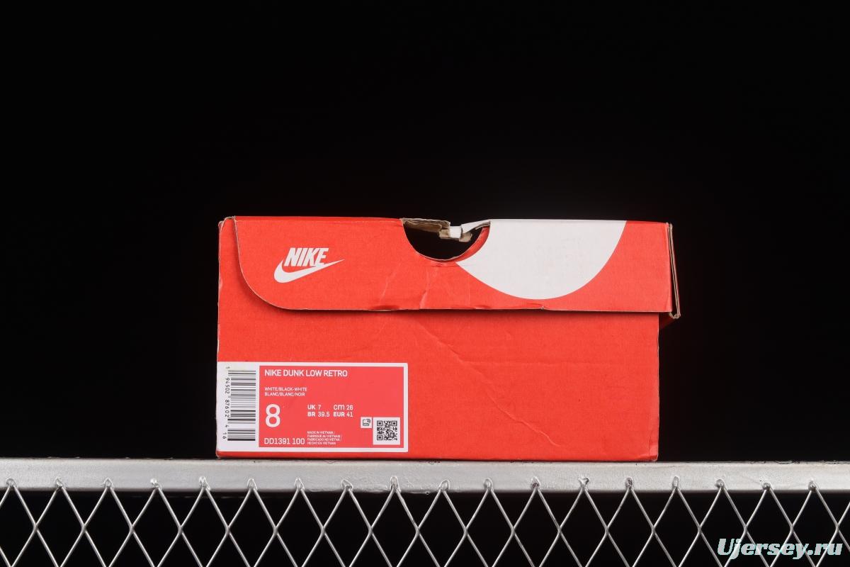 NIKE SB DUNK Low prm black and white panda SB buckle broken backboard fashion casual shoes DD1391-100