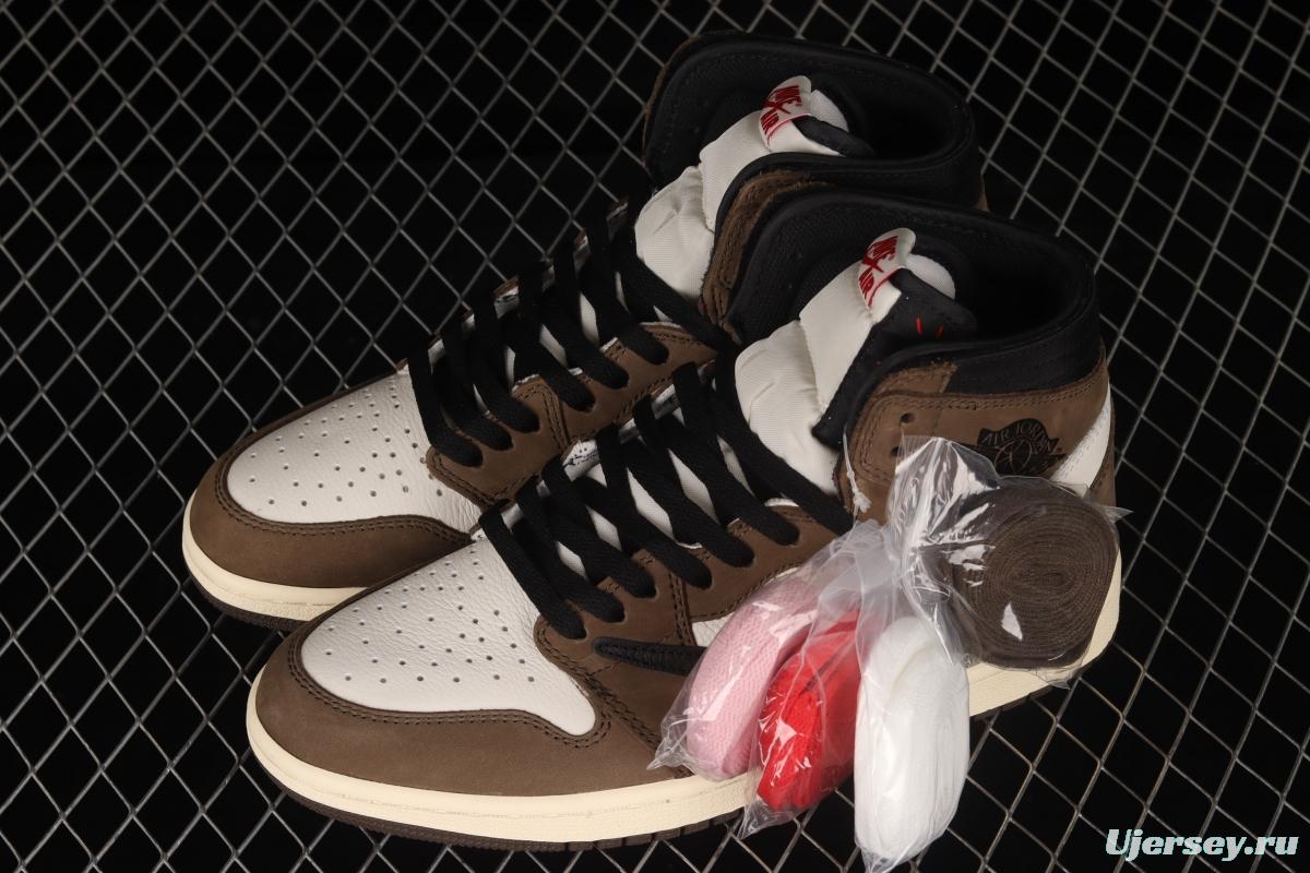 Travis Scott x Air Jordan 1 High OG backhook limited edition CD4487-100s