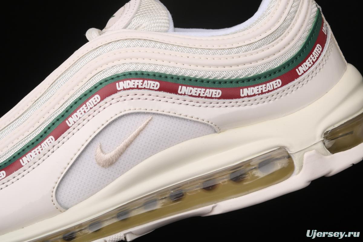 NIKE Air Max 97 Undefeated Co-signed White and Green bullet 986-100