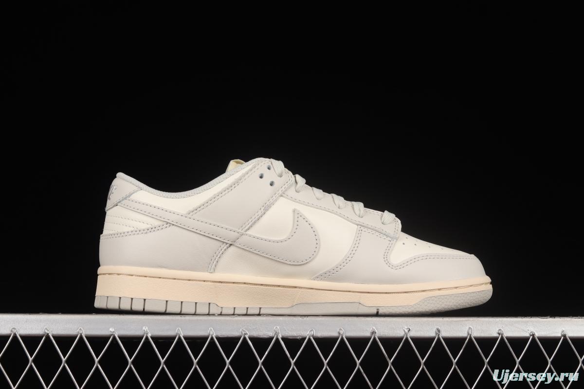 NIKE DUNK Low Bone White Color Matching SB Buckle Backboard Fashion Casual Sneakers DD1503-107