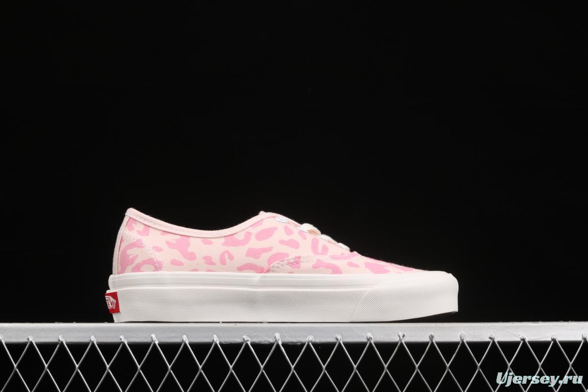 Vans Vault OG Authentic Lx high-end regional pink leopard pattern vulcanized canvas low-top casual board shoes VN0A38ENVL2