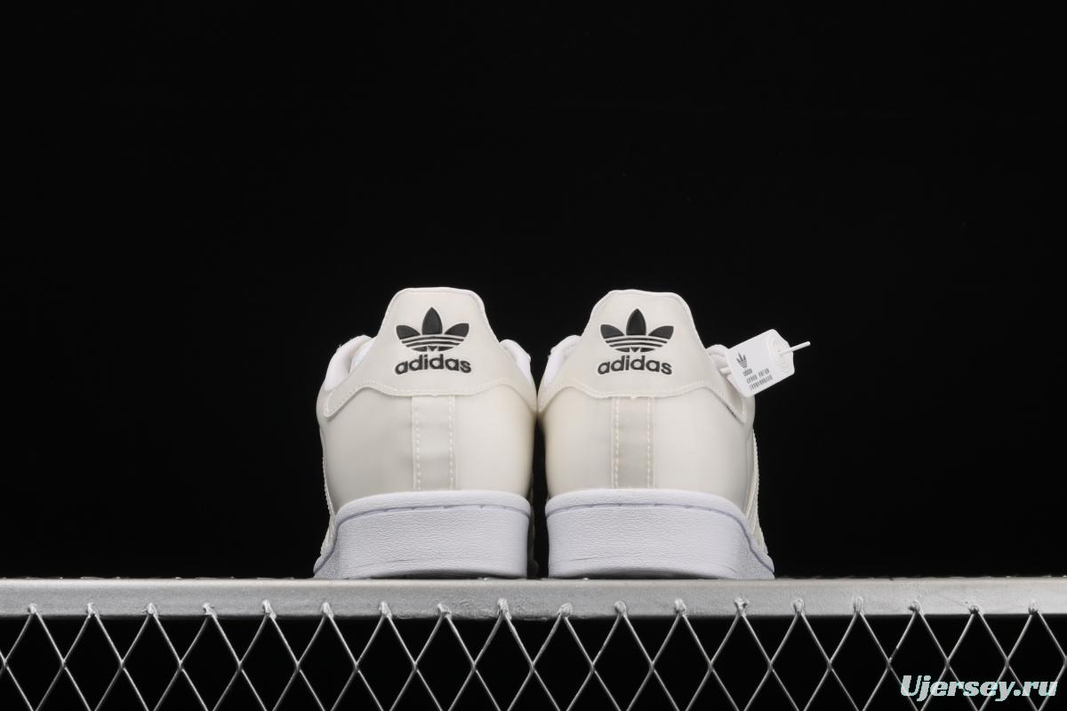 Adidas SuperStar FX7781 shell head clover 50th anniversary dazzle laser Korean version leisure couple board shoes