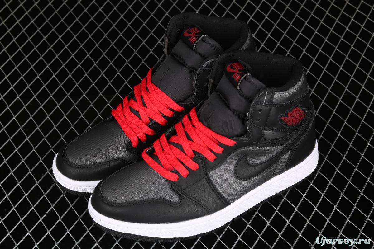 Air Jordan 1 Retro High OG black and red silk high top basketball shoes 555088-060