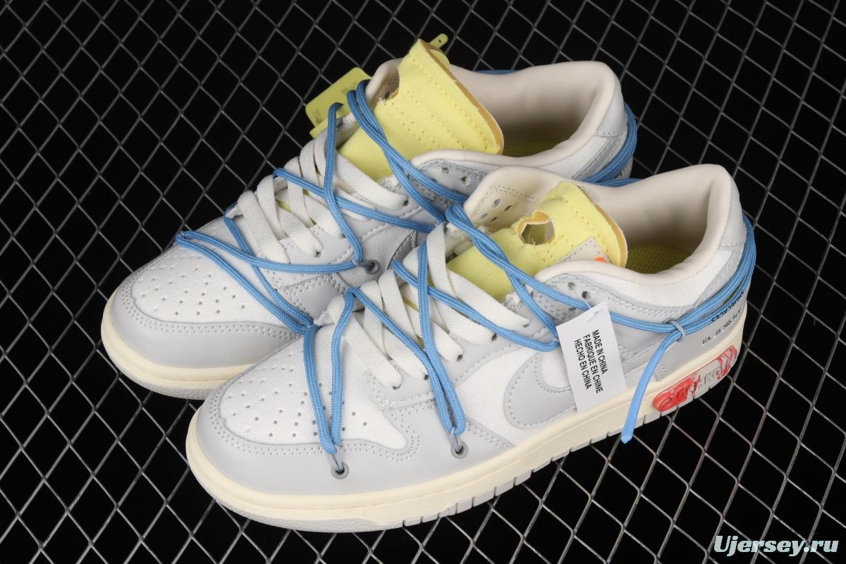 OFF-White x NIKE DUNK Low 04 of 50 OW Grey Leisure Sports Skateboard shoes DM1602-113