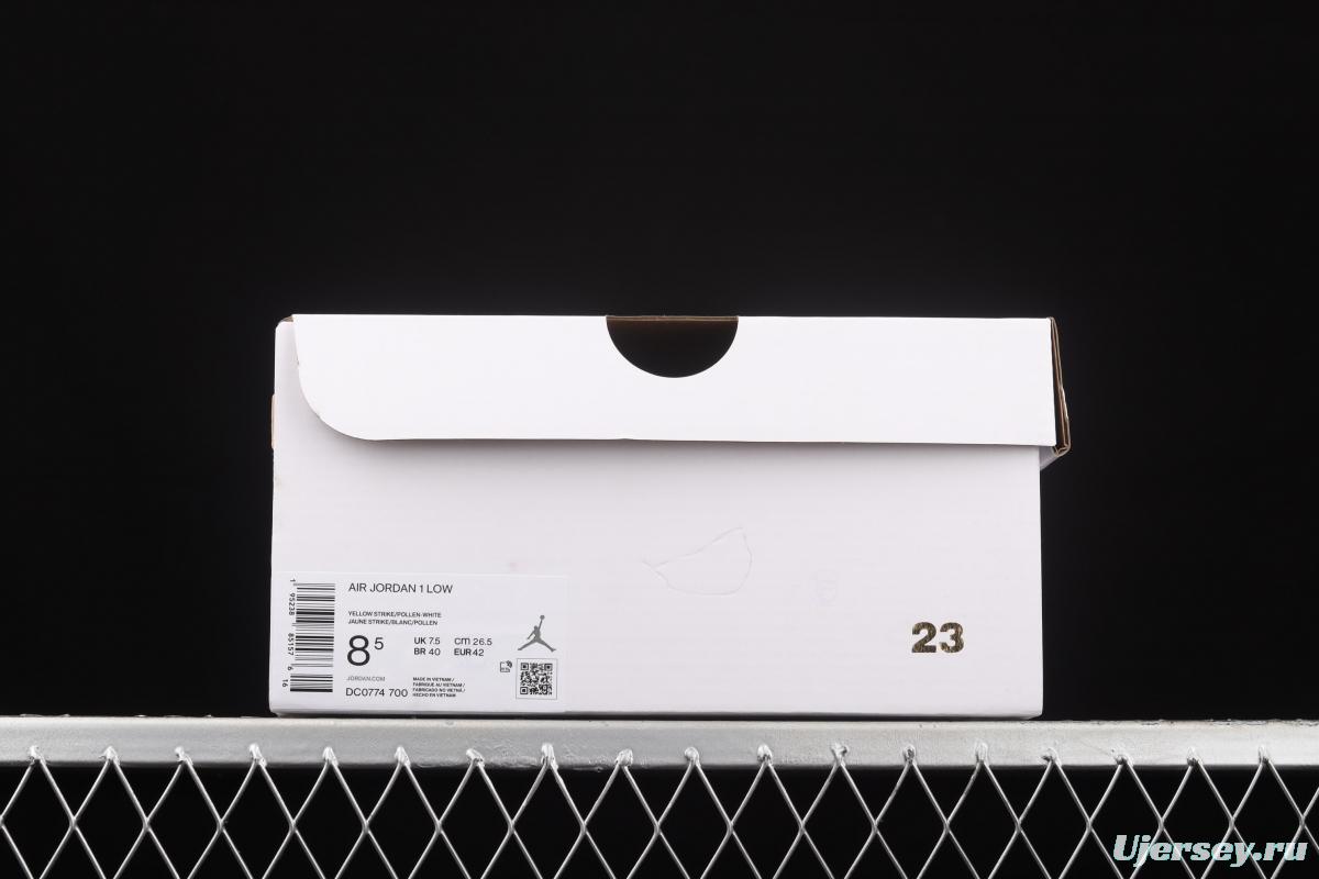 Air Jordan 1 Low lemon yellow low side culture leisure sports shoes DN6998-700
