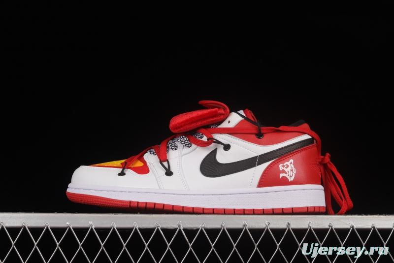 Air Jordan 1 Low Custom Version Vibe Flavor Deconstruction Sports Culture Basketball Shoes 553558-118