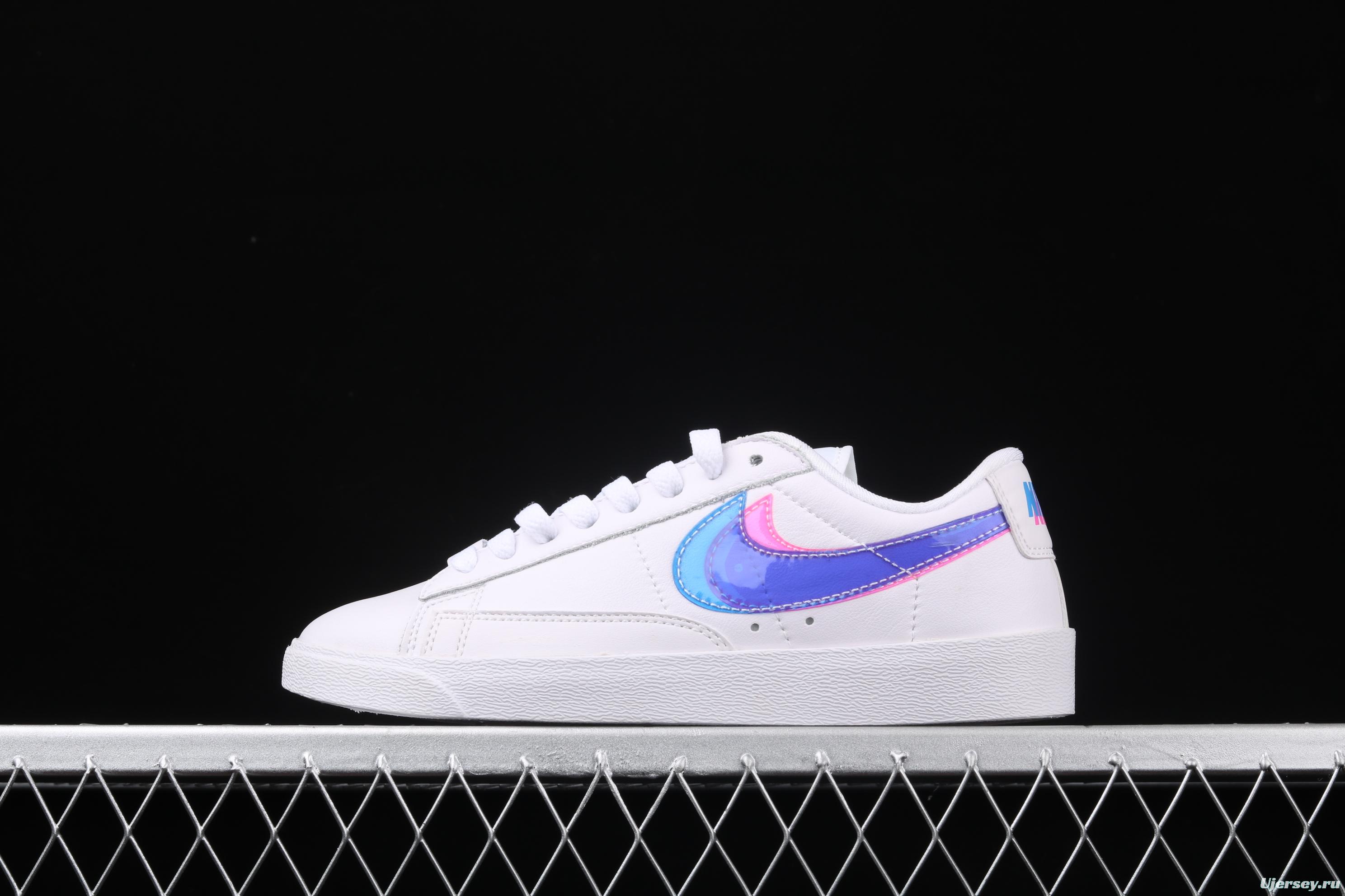 NIKE Blazer Low PRM Trail Blazers two-color Swoosh leisure sports board shoes 454471-176