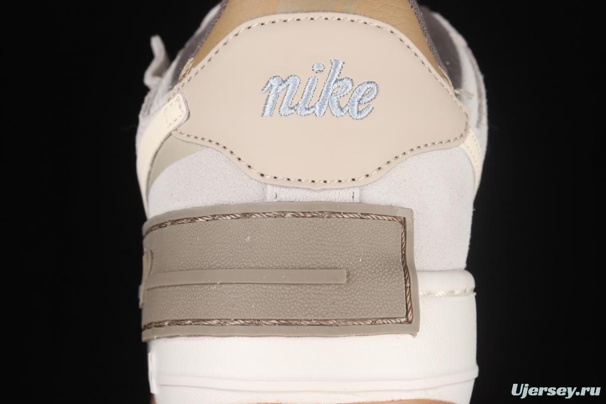 NIKE Air Force 1 ShAdidasow light weight heightened low-top board shoes DO7449-111,