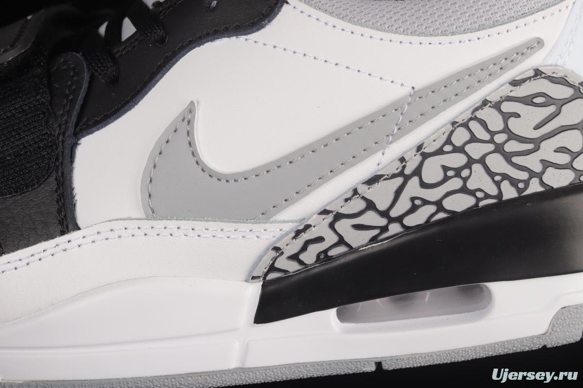 Air Jordan Legacy 312 Black and White Silver Velcro 3-in-1 Sneakers CD7069-105
