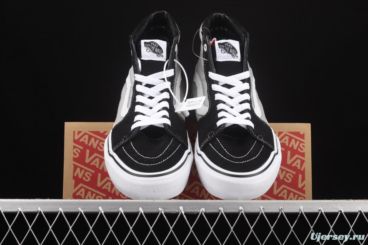 Vans Sk8-Hi black and gray color high-top casual board shoes VN0A45JD2LB