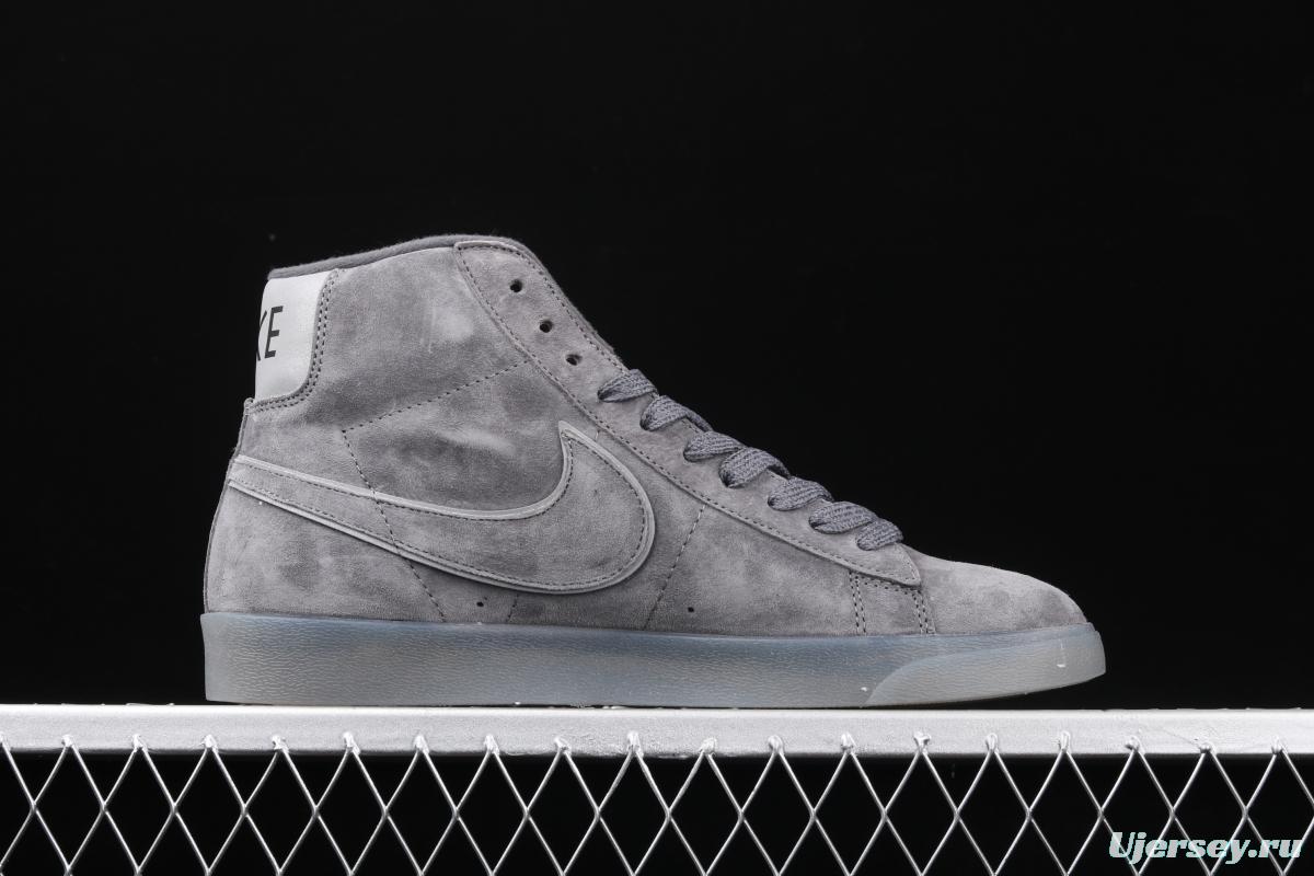 Reigning Champ x NIKE Blazer Mid Retro defending champion joint top suede 3M reflective high upper shoes 371761-900