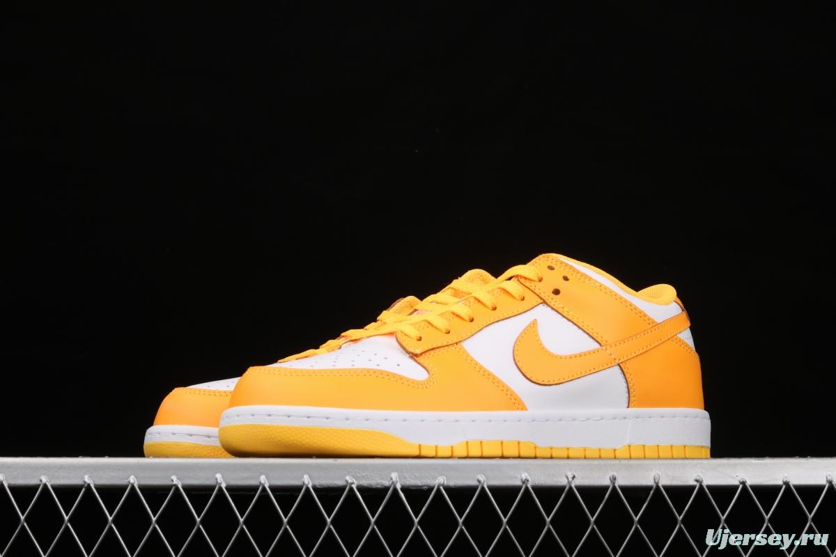 NIKE DUNK Low SB dunk series white and yellow color matching low-side leisure sports skateboard shoes DD1503-800